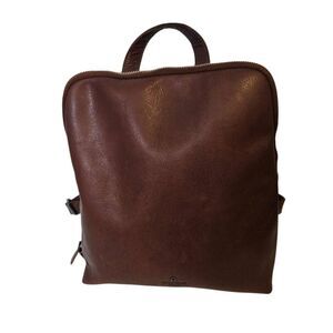 Wild West Los Angeles backpack purse, brown leather.